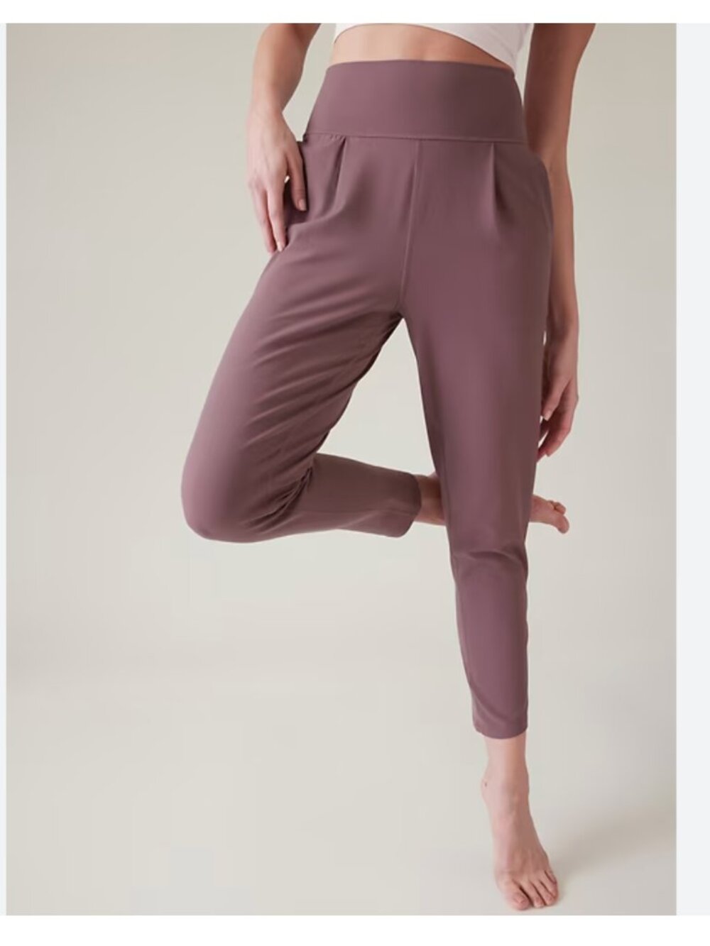 ATHLETA Elation Purple Mauve Stretchy High Rise Pants size XL Tall